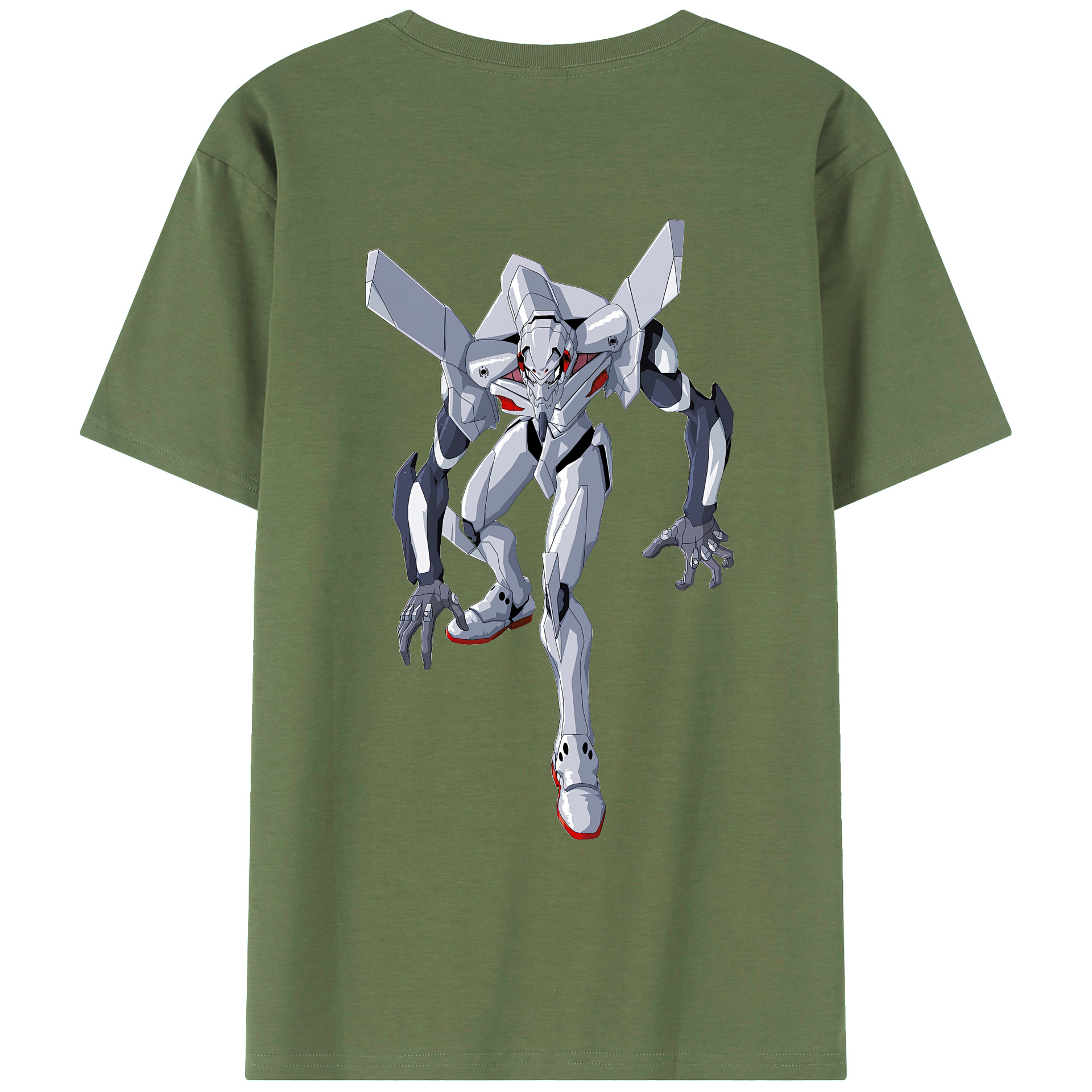 （画像用） EVA 新世紀エヴァンゲリオン 綿100％ メンズ半袖Tシャツ（バックプリント） 通気性